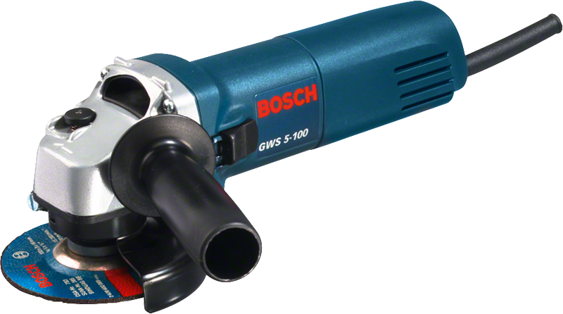 BoschGWS 5-100 角磨机，配有 100 毫米圆盘。.