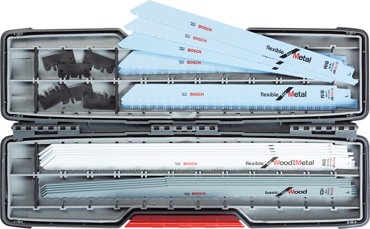 Bosch20 件往复锯片 ToughBox，适用于木材和金属。.