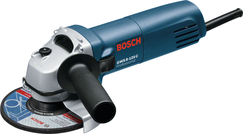 BoschGWS 8-125 C 角磨机，配有 125 毫米圆盘。.