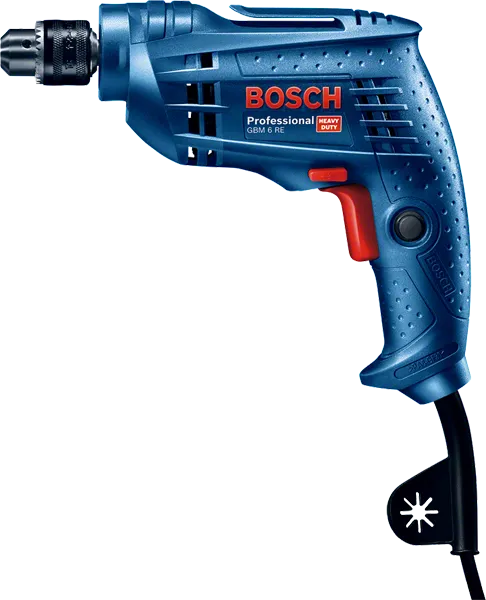 BoschGBM 6 RE 电钻配有符合人体工程学的手柄。.