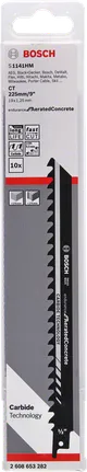 BoschS1141HM 往复锯片，适用于加气混凝土。