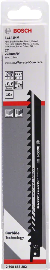 BoschS1141HM 往复锯片，适用于加气混凝土。