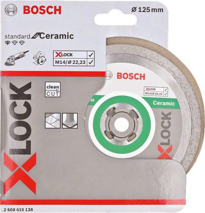 适用于 125 毫米研磨机的BoschX-LOCK 陶瓷切割盘。