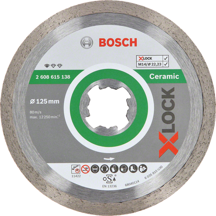 BoschX-LOCK 陶瓷切割盘，直径 125 毫米。