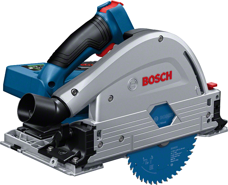 BoschGKT 18V-52 无绳轨道锯，可进行精确切割。.