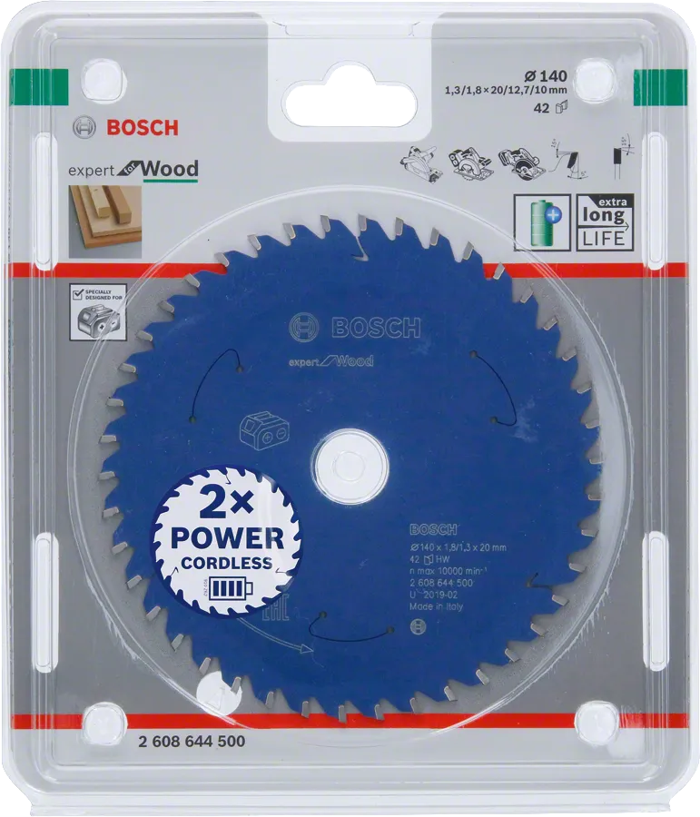 BoschExpert 木工圆锯片 140 毫米，适用于无绳锯。