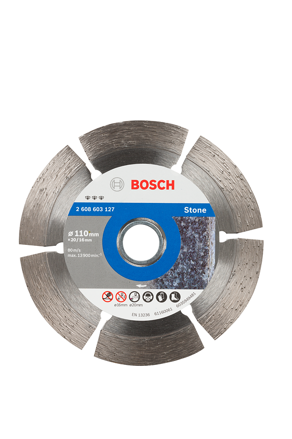 Bosch金刚石石材切割锯片，直径 110 毫米。.