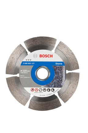 Bosch金刚石石材切割锯片，直径 110 毫米。.