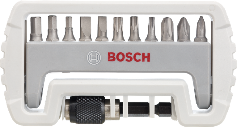 Bosch小型螺丝刀头套装，带磁性延长杆。