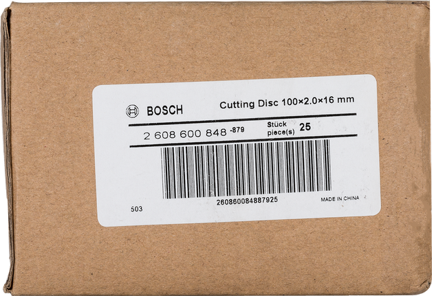 Bosch切割片 100x2.0x16 毫米 盒装 25 片.