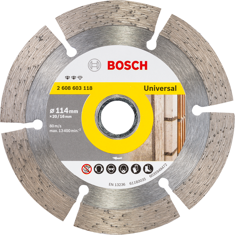 Bosch金刚石切割刀片，114mm，通用型。