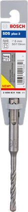 BoschSDS plus-3 钻头 6 毫米长寿命。.