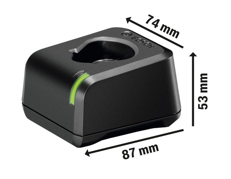 带 LED 指示灯的Bosch GAL 12V-20 紧凑型电池充电器。