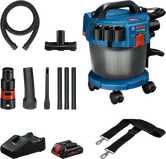 BoschGAS 18V-10L 无绳干湿两用吸尘器套装。