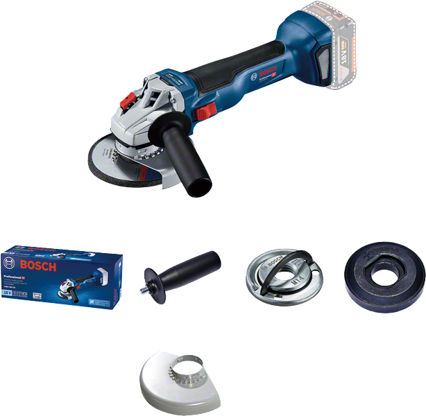 BoschGWS 18V-10 角磨机及其配件。.