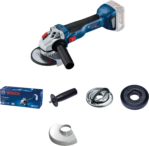 BoschGWS 18V-10 角磨机及其配件。.