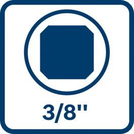  Bit insertion square, bit holder, 3/8“, external square