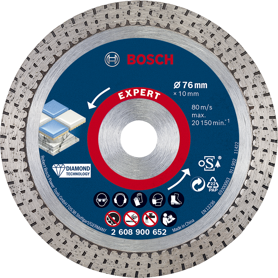 Bosch EXPERT HardCeramic 76 毫米金刚石切割片。.