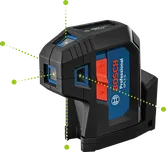 具有自动调平功能的BoschGPL 5 G 点激光器。.