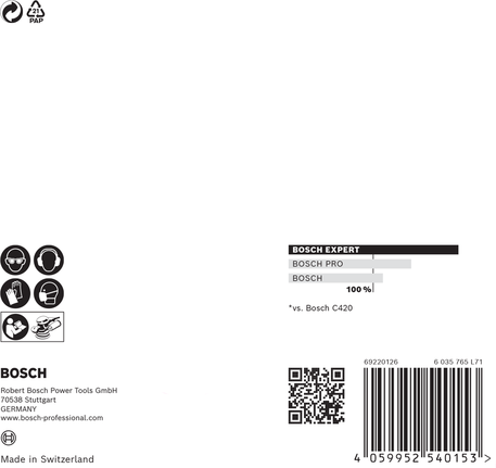 BoschEXPERT M480 打磨网包装。.