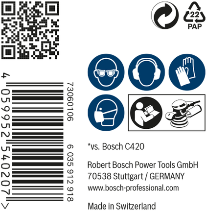 BoschEXPERT M480 打磨网 125mm G120.
