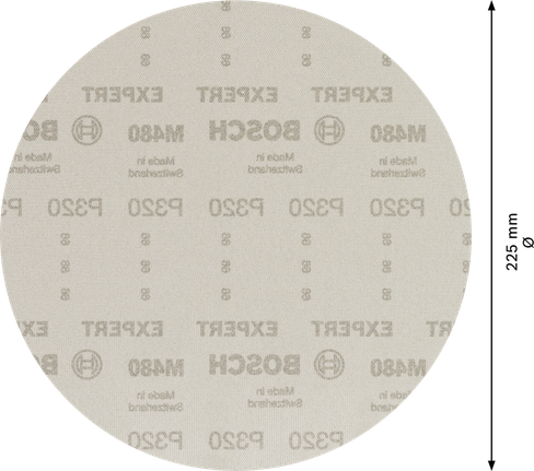 BoschEXPERT M480 打磨网 225 毫米 G320，适用于干墙。.