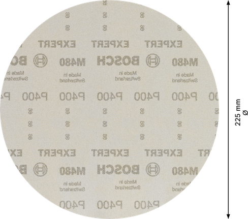 BoschEXPERT M480 干墙打磨网盘，225 毫米。.