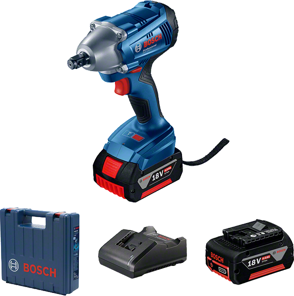BoschGDS 250-LI 冲击扳手，配备 18V 电池和充电器。.