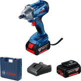 BoschGDS 250-LI 冲击扳手，配备 18V 电池和充电器。.
