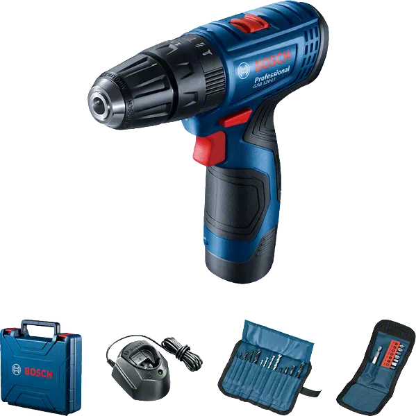 BoschGSB 120-LI 无绳电钻套装及配件。.