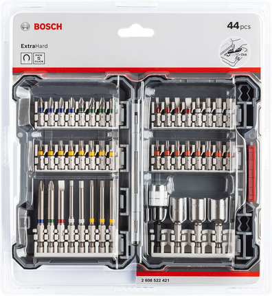Bosch44 件超硬螺丝刀头套装。.