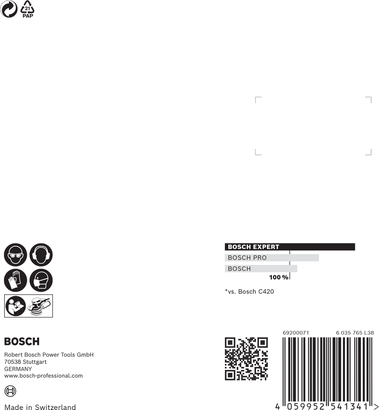 BoschC470 砂纸 115 毫米 80 粒度。.