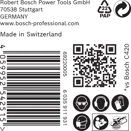 BoschC470砂纸标签.