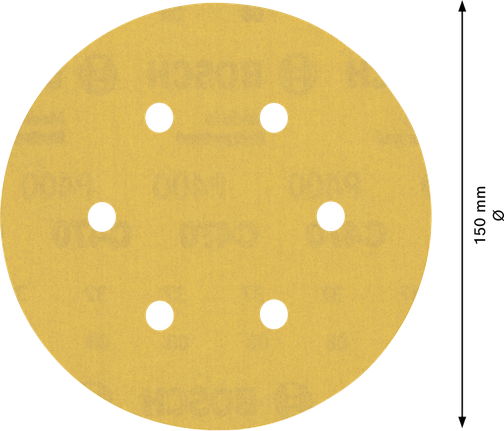 BoschEXPERT C470 砂纸 150 毫米 6 孔盘。.