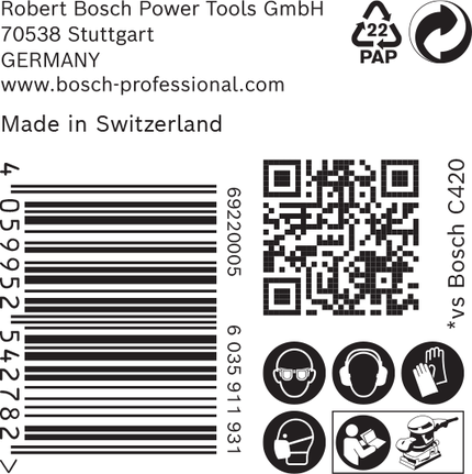 Bosch EXPERT C470 砂纸 93 x 186 毫米。.