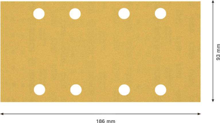 Bosch EXPERT C470 砂纸 93x186mm 8 孔 G180。.