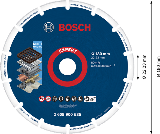 Bosch专家多材料金刚石切割片 180 毫米。.