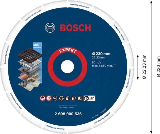 Bosch专家多材料金刚石切割片 230 毫米。.