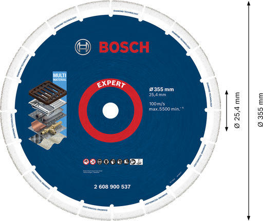 Bosch专家金刚石切割片，适用于多种材料。.