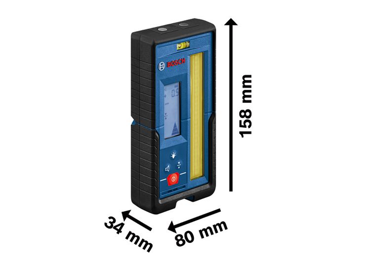 BoschLR 45 激光接收器，尺寸如图所示。