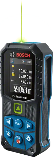 BoschGLM 50-27 CG 激光测距仪，带数字显示。