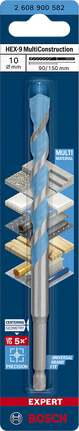 BoschHEX-9 MultiConstruction 钻头 10×150 毫米.