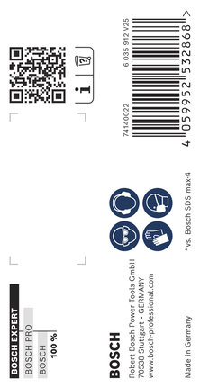Bosch EXPERT SDS max-8X 锤钻头包装。.