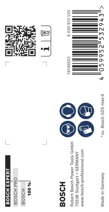 Bosch EXPERT SDS max-8X 锤钻头包装。.