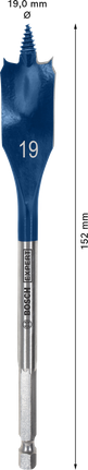 BoschEXPERT 自切高速铲形钻头 19 毫米。.