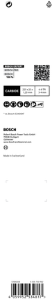 Bosch EXPERT Multi Material 9 英寸锯片包装。.