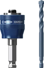 Bosch EXPERT Power Change Plus 孔锯心轴和 TCT 钻头。.