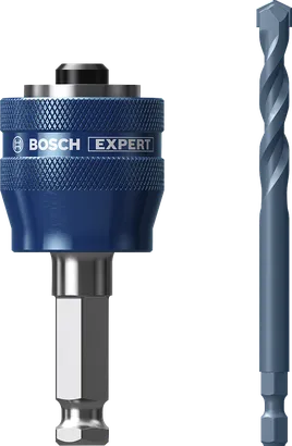 Bosch EXPERT Power Change Plus 孔锯心轴和 TCT 钻头。.