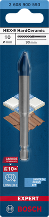 BoschHEX-9 硬陶瓷 10×90 毫米钻头.