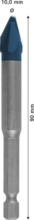 BoschEXPERT HEX-9 硬陶瓷钻头 10 x 90 毫米.